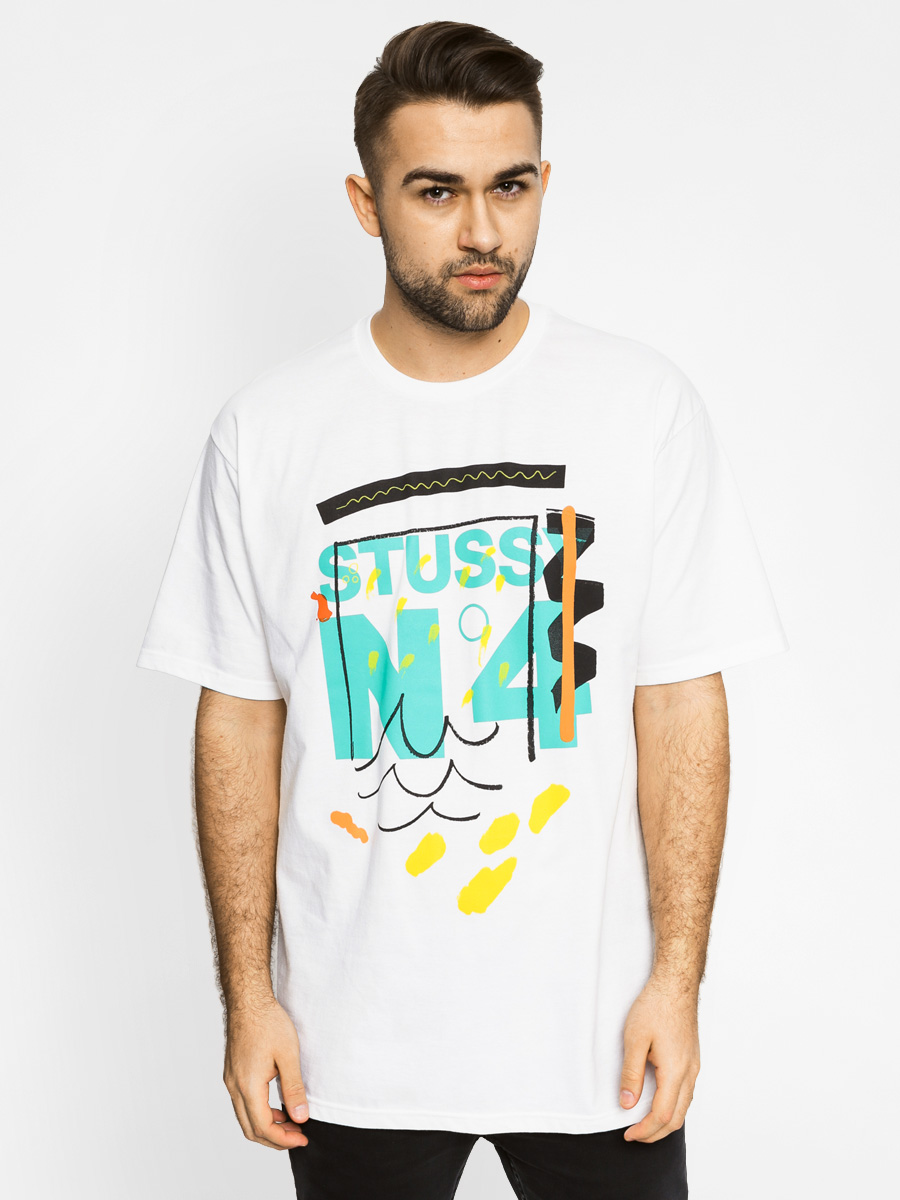 T-shirt Stussy No 4 Doodle (white)