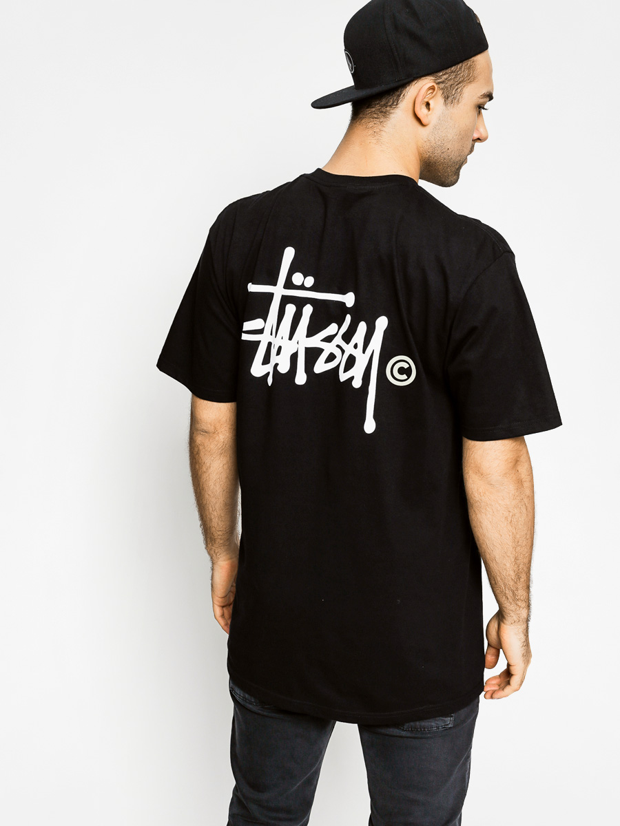 T-shirt Stussy Basic Logo Tee (black)