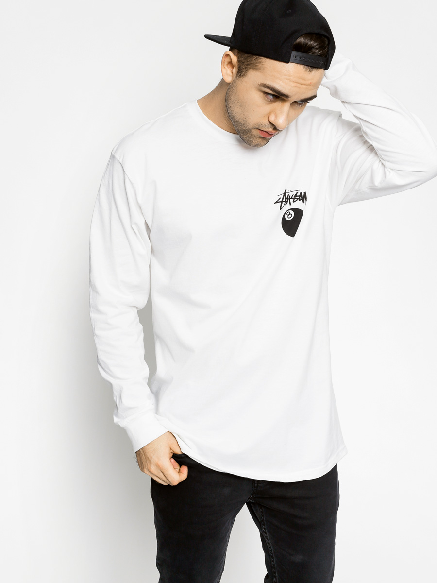 Longsleeve Stussy 8 Ball (white)