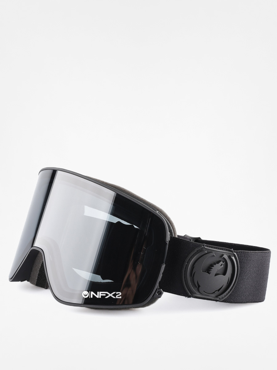 Gogle Dragon NFX2 (knight rider/dark smoke+yell/blue ion+rose)