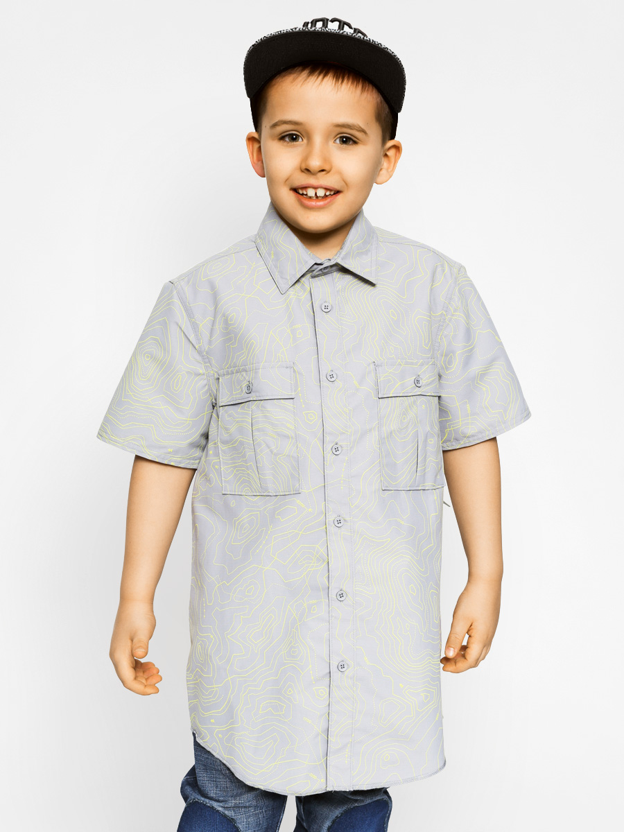 Dziecięca koszula Etnies Skoppe Woven SS (gry/lt gry)
