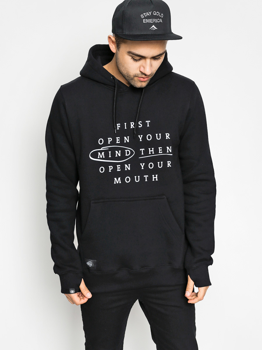 Bluza z kapturem Palto Open Mind HD (black)