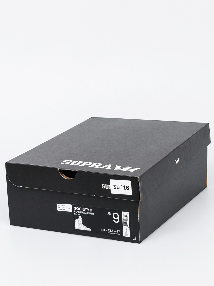 Buty Supra Society II (black/black red)