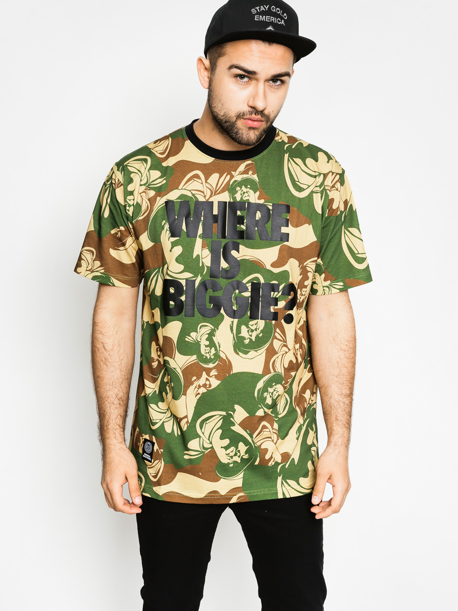 T-shirt MassDnm Where Is Biggie (camo/black)