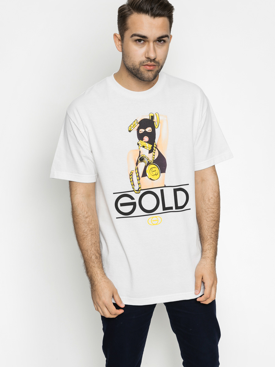 T-shirt Gold Wheels Shining (white)