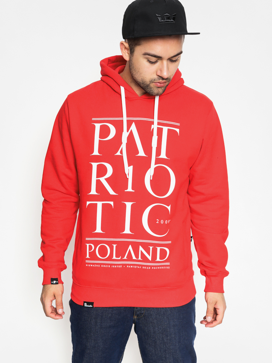 Bluza z kapturem Patriotic Poland HD (red)