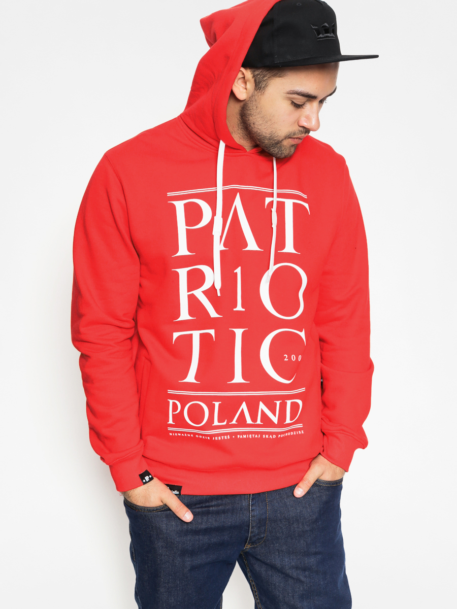 Bluza z kapturem Patriotic Poland HD (red)