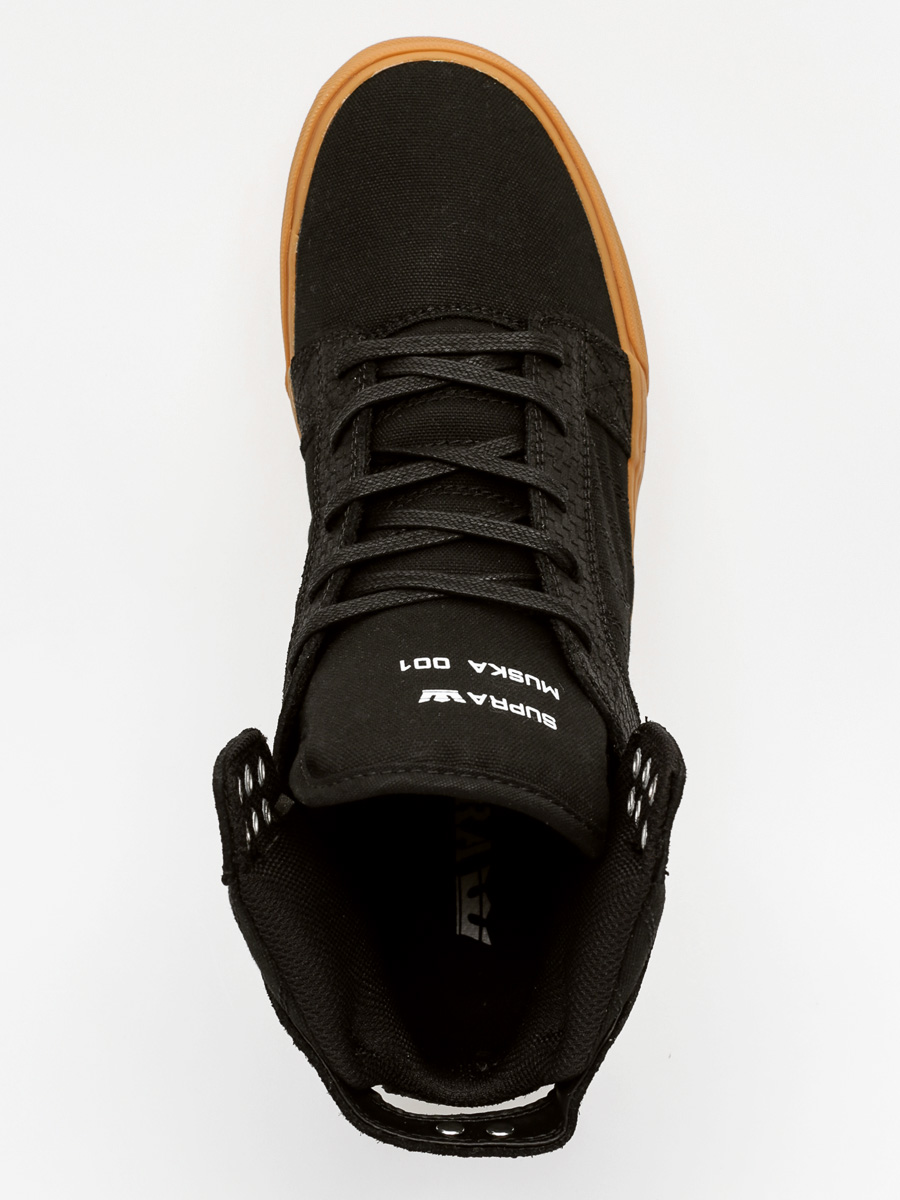 Supra skytop black gum sales