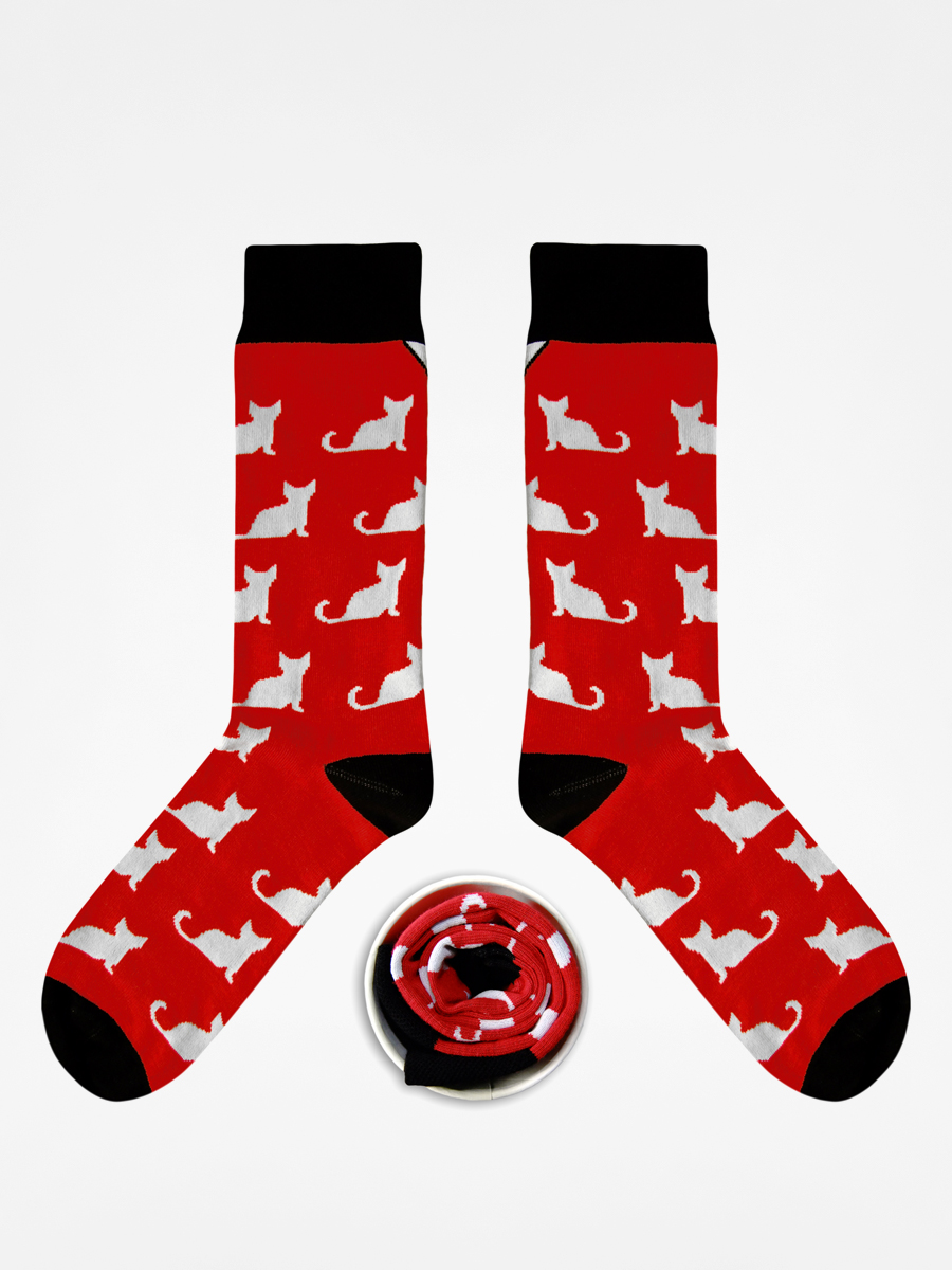 Skarpetki Cup Of Sox All My Friends Are Dead A (red/white cat)