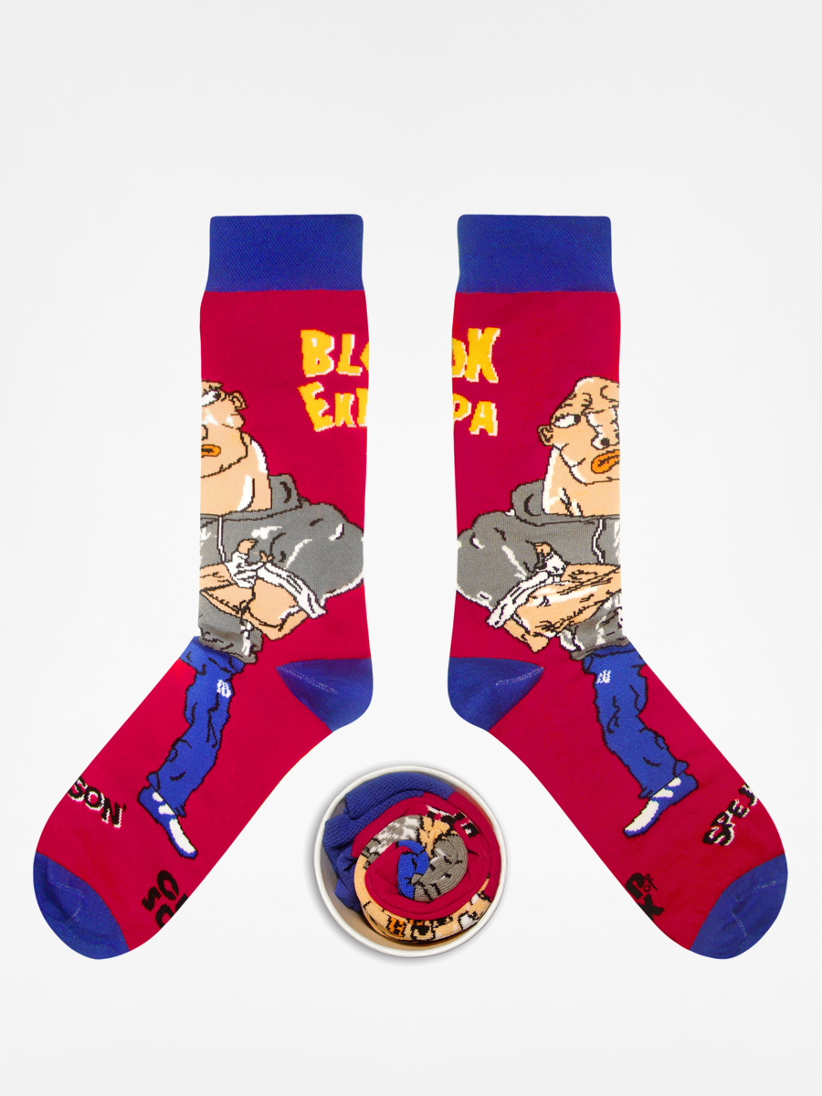 Skarpetki Cup Of Sox Blok Ekipa 1A (red/spejson)