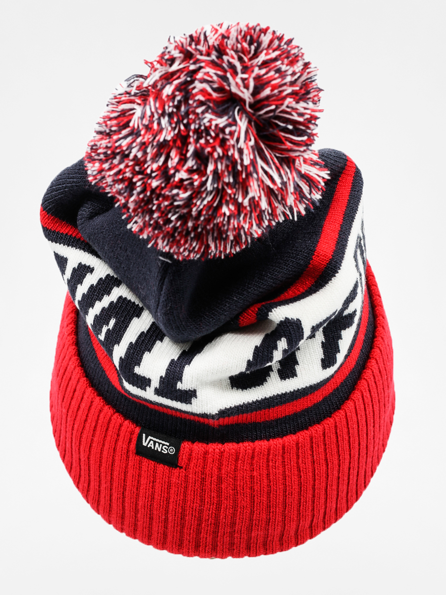 Czapka zimowa Vans Off The Wall Pom Beanie (racing red/dres blues)