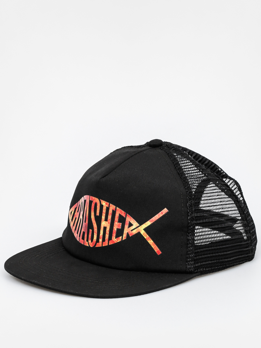 Czapka z daszkiem Thrasher Fish Mesh Snapback ZD (black)