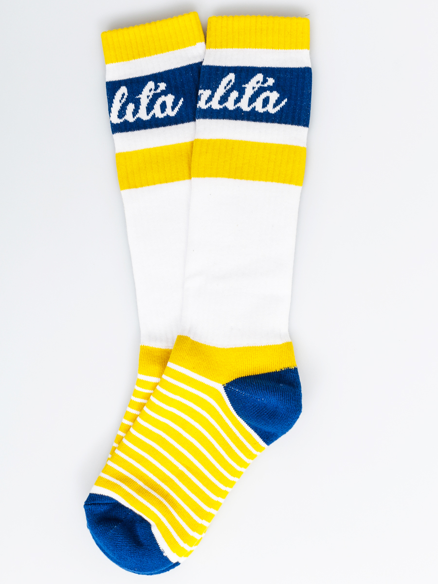 Podkolanówki Malita Logo Long (yellow stripes)