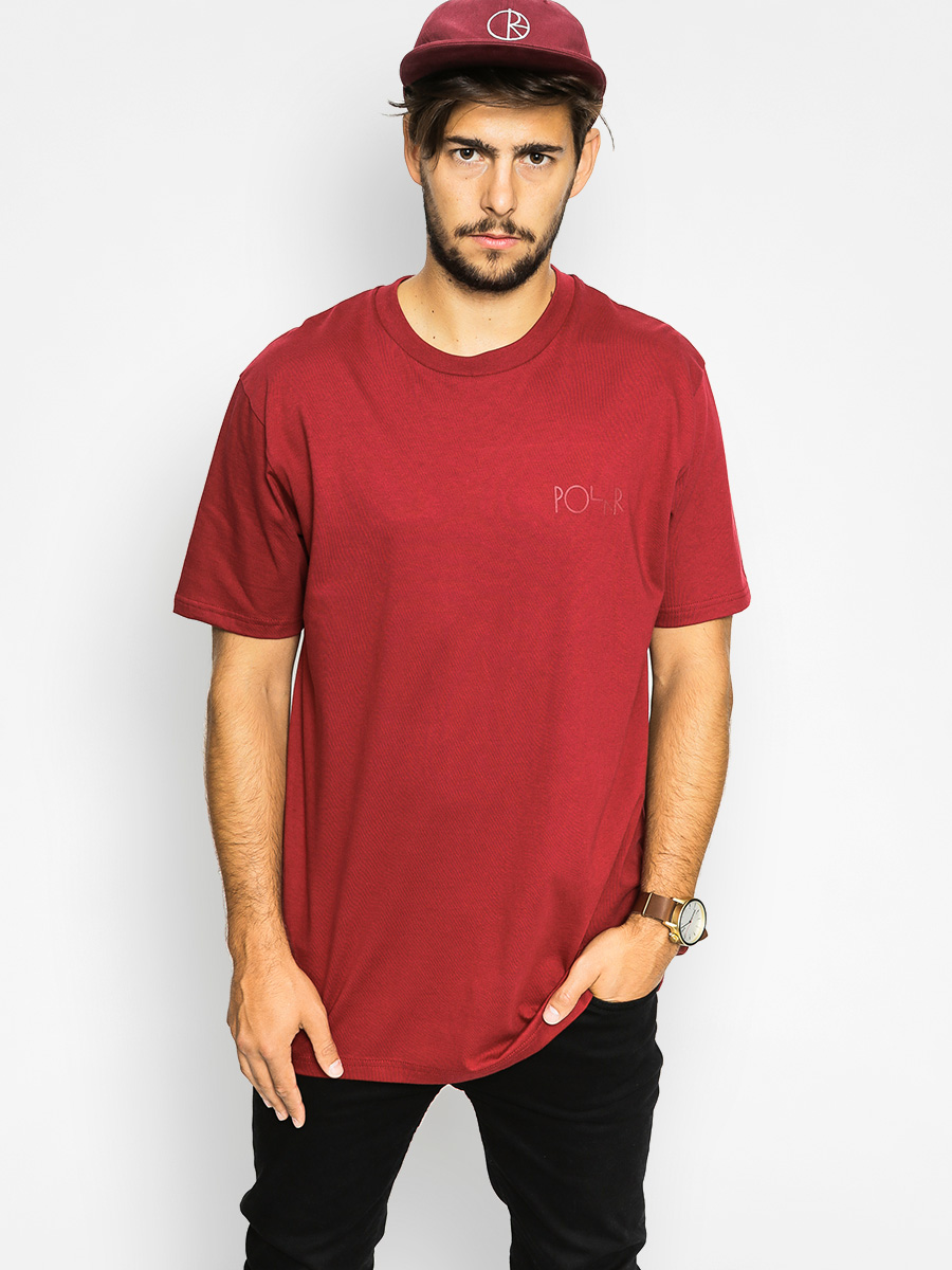 T-shirt Polar Skate Stroke Logo (burgundy)