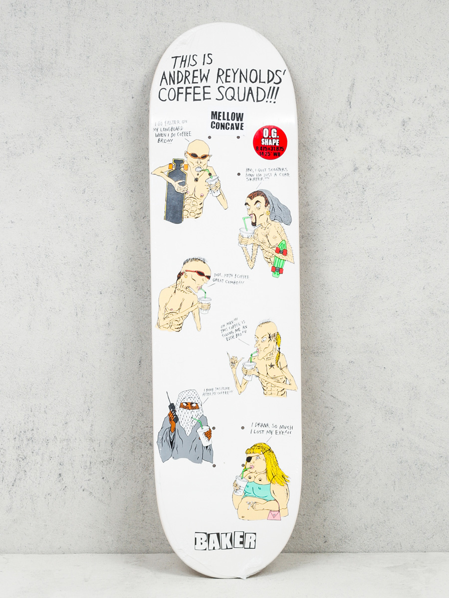 Deck Baker Andrew Reynolds Coffee Squad (white)