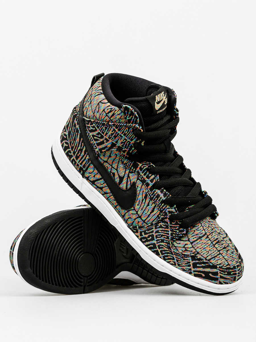 Buty Nike SB Dunk High Premium Sb (black/black rainbow white)