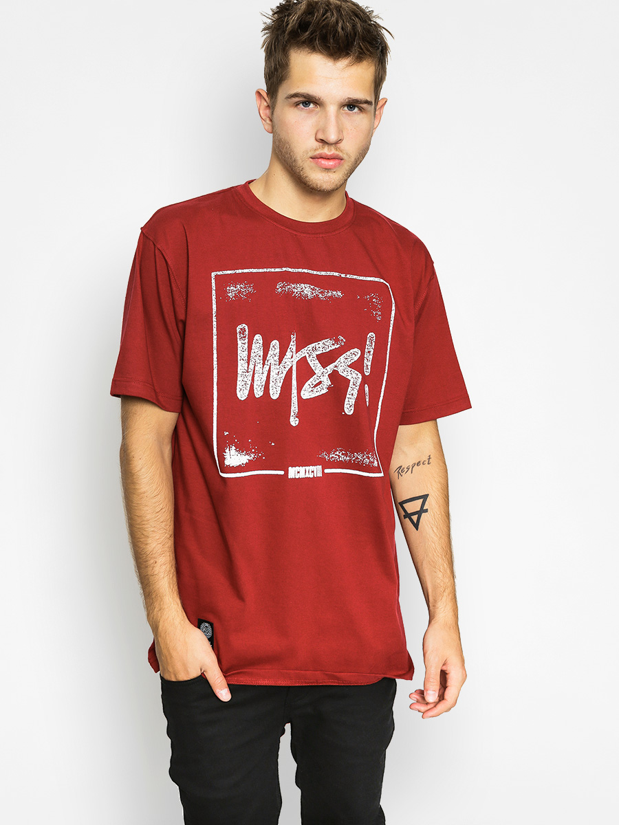 T-shirt MassDnm Stamp (burgundy)