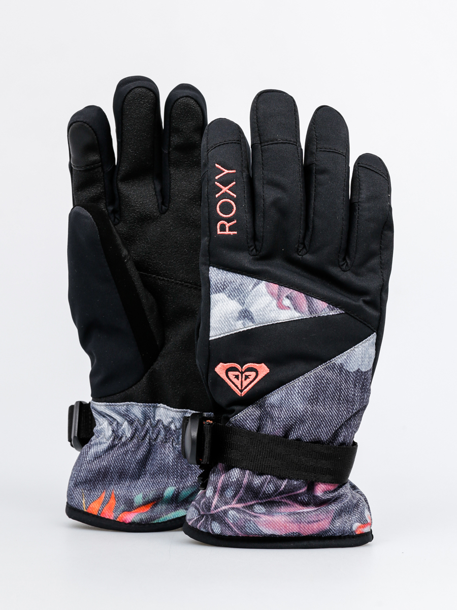 Gants Jetty Girl By Roxy Pour Fille - Style Classique En Polyester/coton - Fermeture éclair