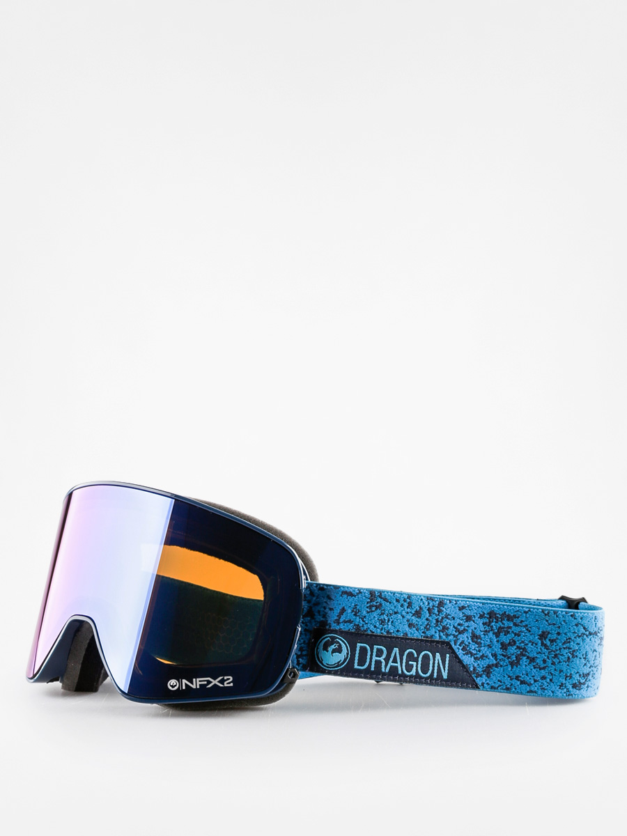 Gogle Dragon NFX2 (stone blue/blue steel + yellow red ion)