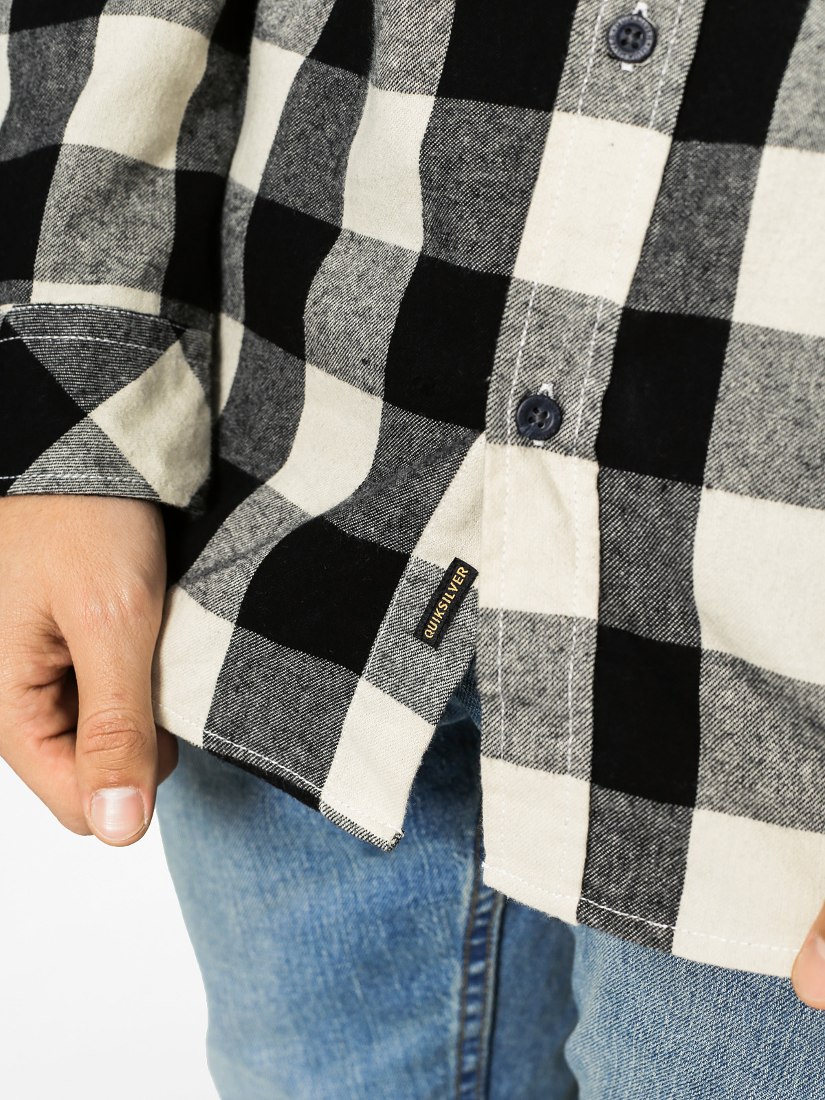 Koszula Quiksilver Mother LS (black/dark grey/natural)