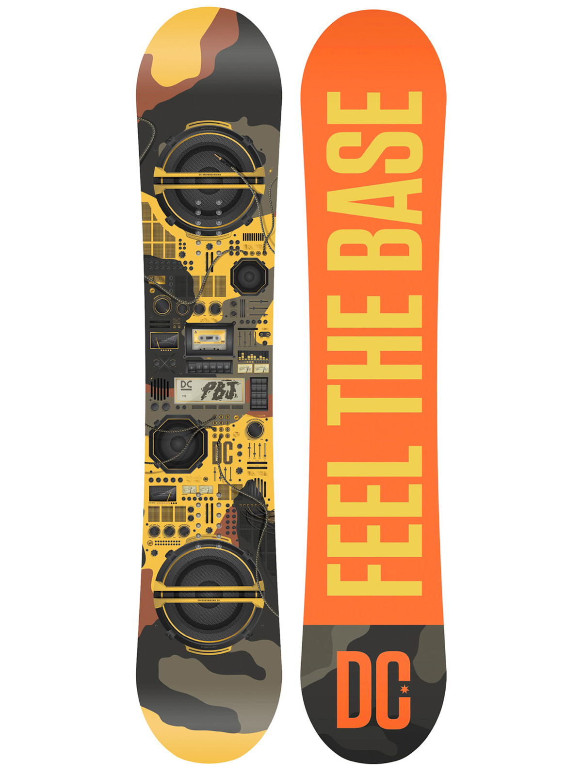 Męska Deska snowboardowa DC Pbj (orange yellow/yellow moro)