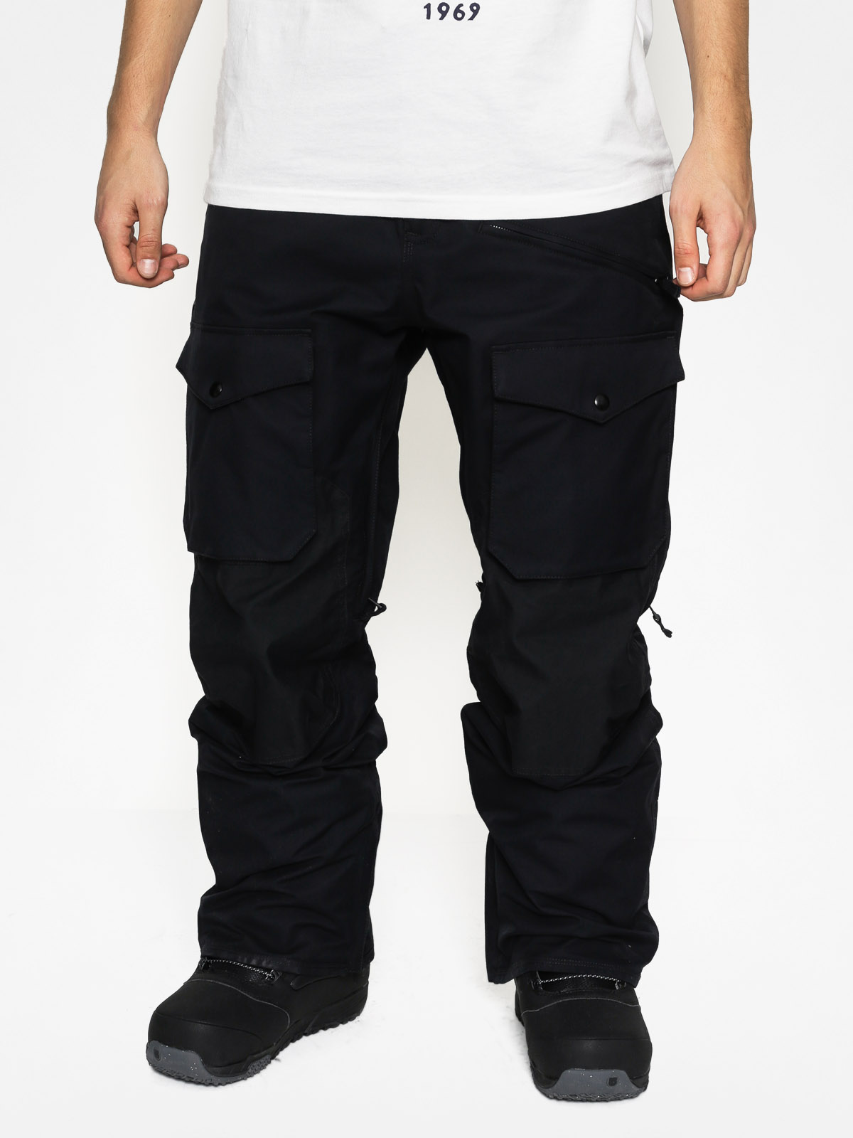Męskie Spodnie snowboardowe Burton Hellbrook (tr bk/tr bk wx knes)