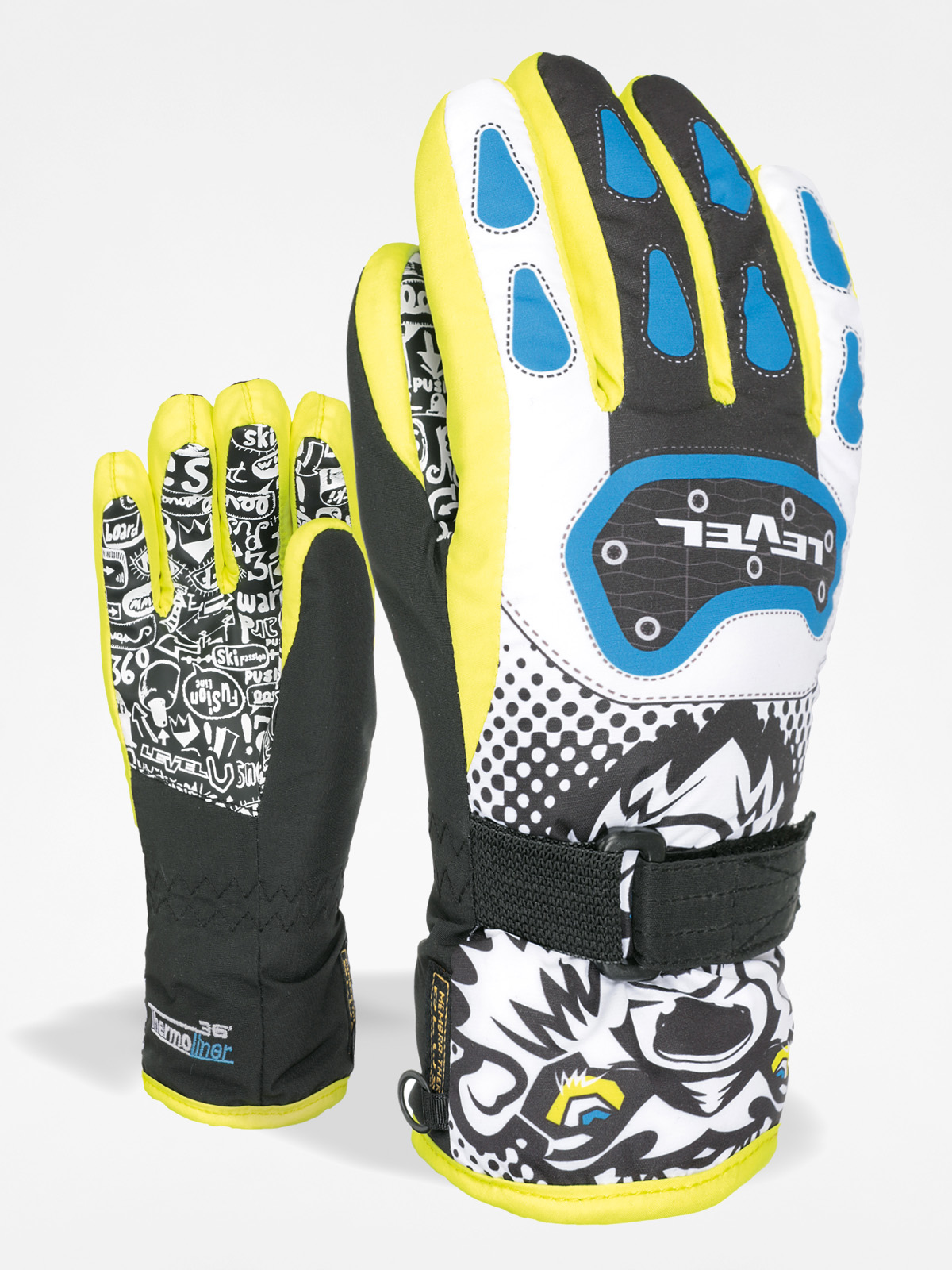Rękawice Level Junior (black/yellow)