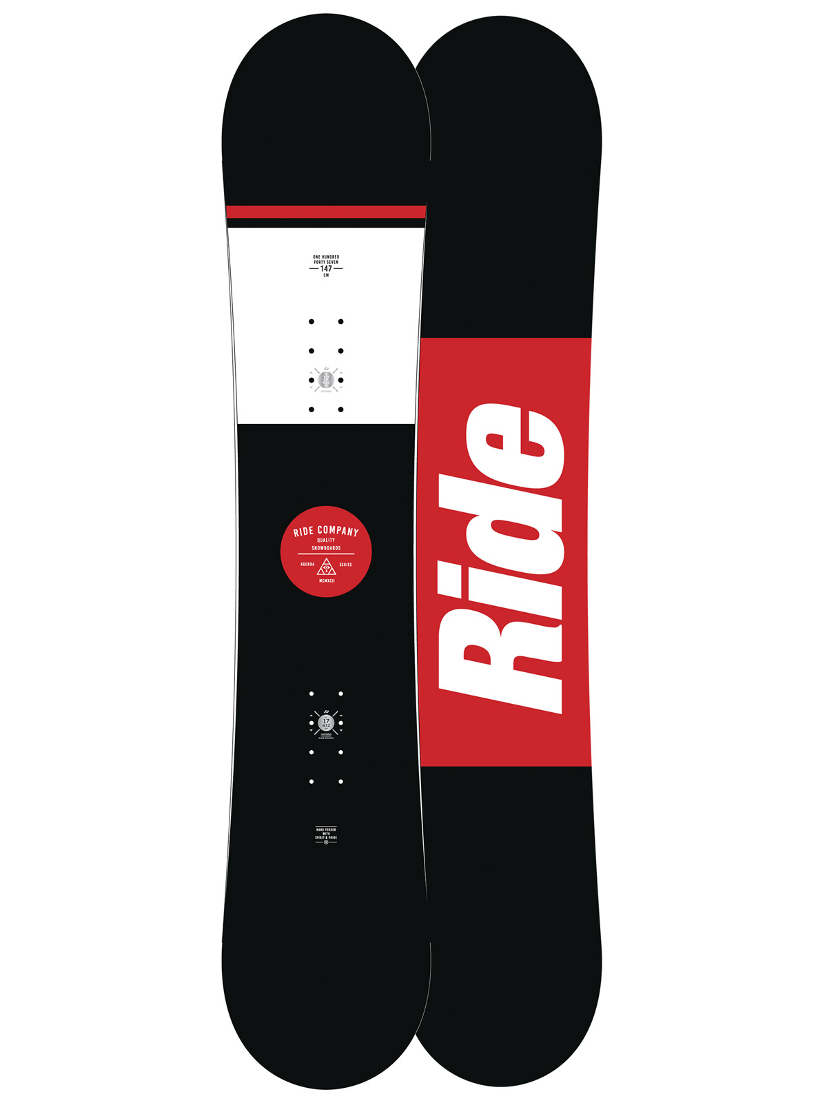 Męska Deska snowboardowa Ride Agenda (black/red/white)