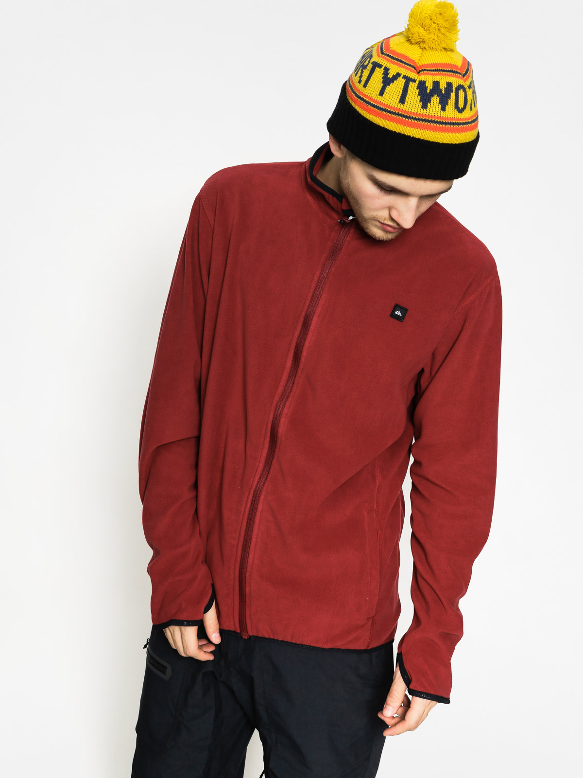 Męski Polar Quiksilver Aker Zip (burgundy)