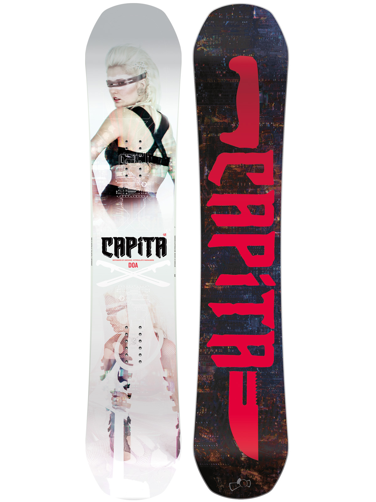 Męska Deska snowboardowa Capita Defenders Of Awesome 148 (black red/white multi)