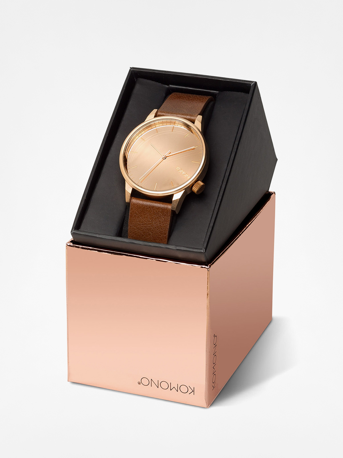 Zegarek Komono Winston Mirror (rose/gold/cognac)