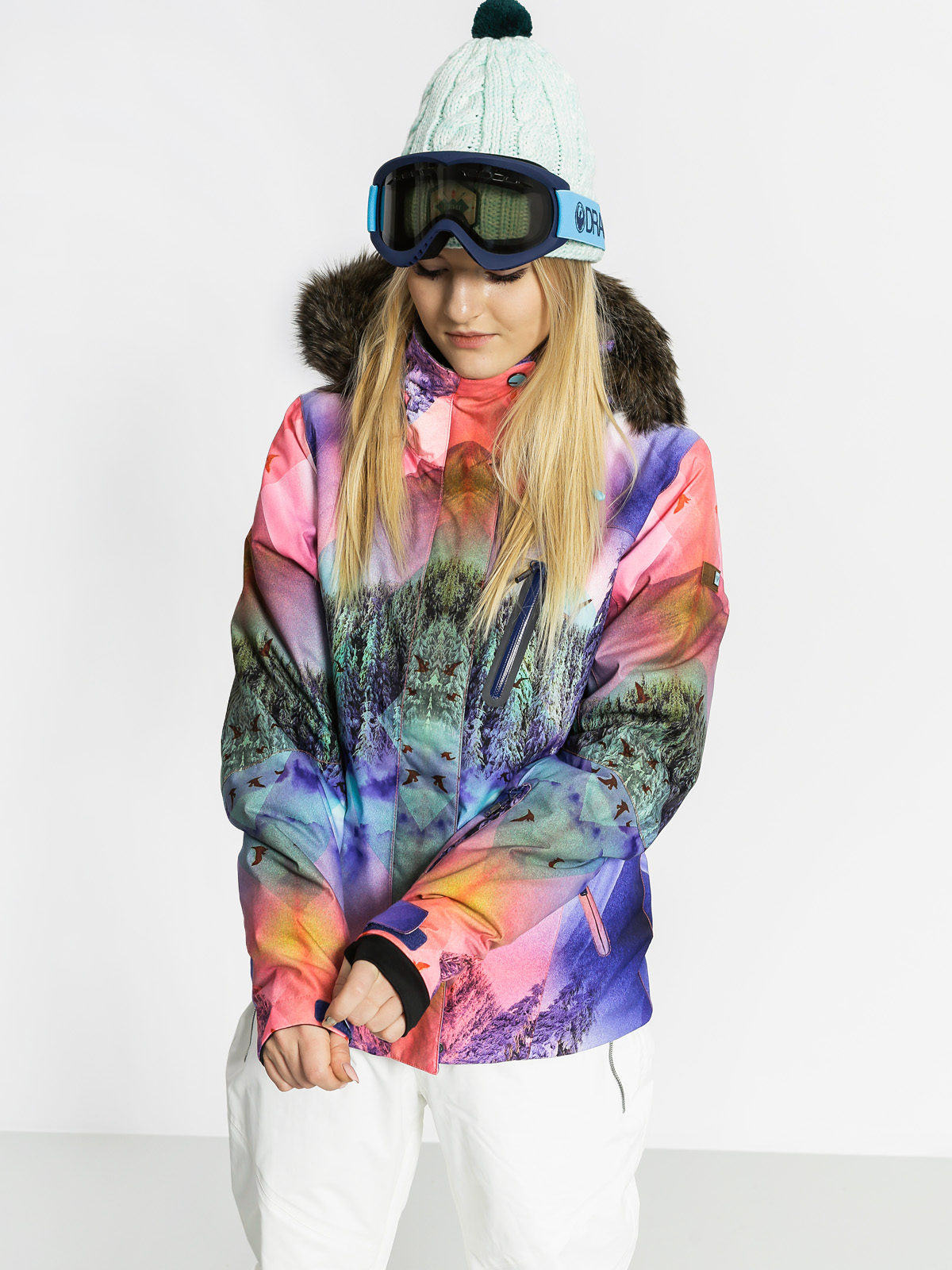 Damska Kurtka snowboardowa Roxy Jet Ski Premium (mystic mountains)