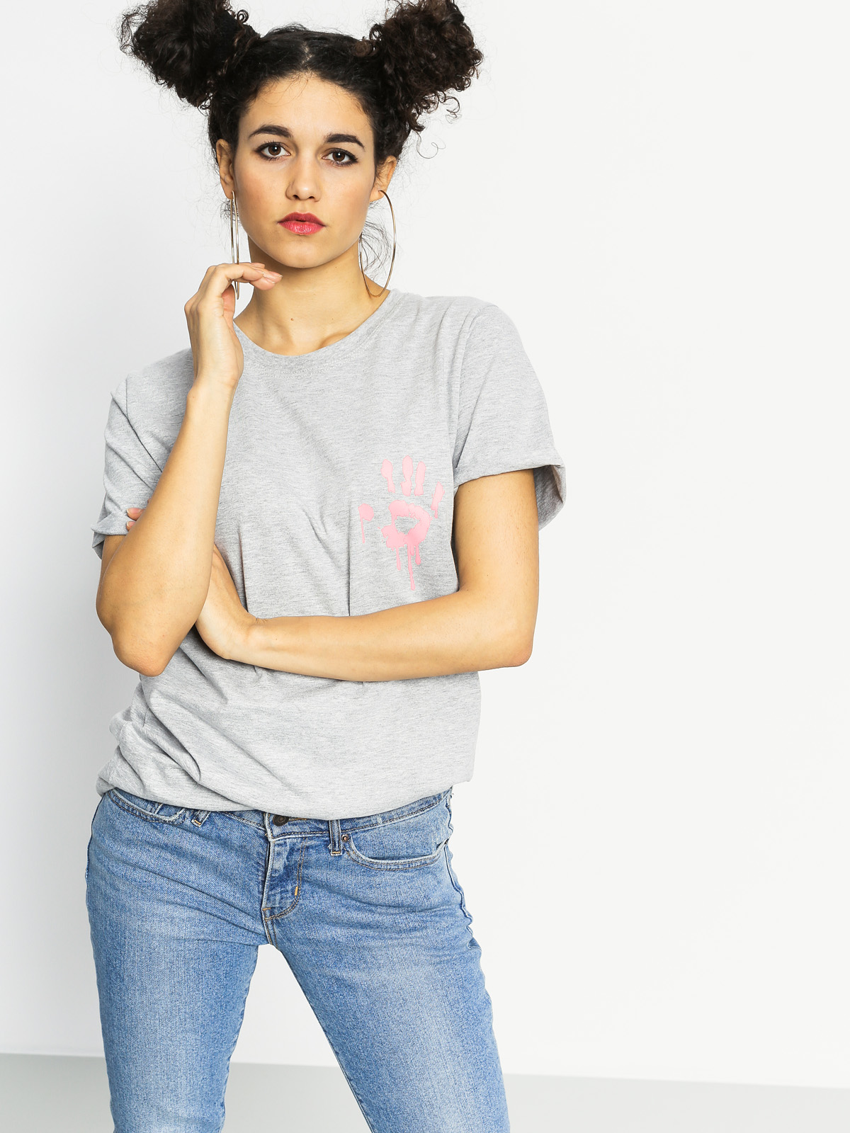 T-shirt Diamante Wear I See Dead Haters Wmn (grey)