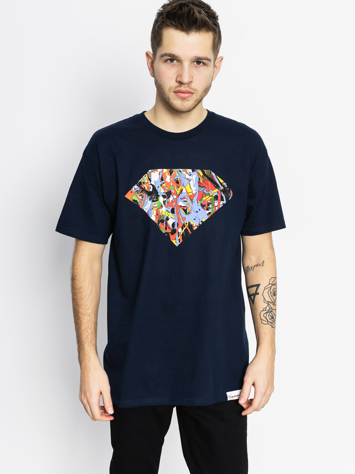 T-shirt Diamond Supply Co. Painted Diamond (navy)