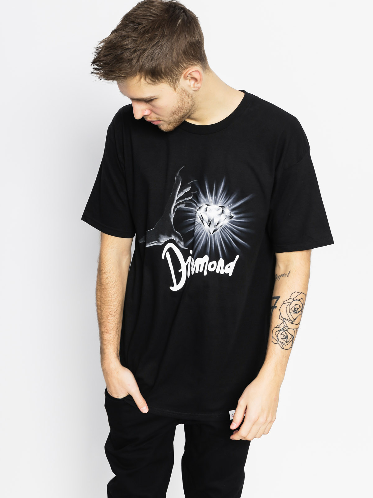 T-shirt Diamond Supply Co. Underworld (black/white)