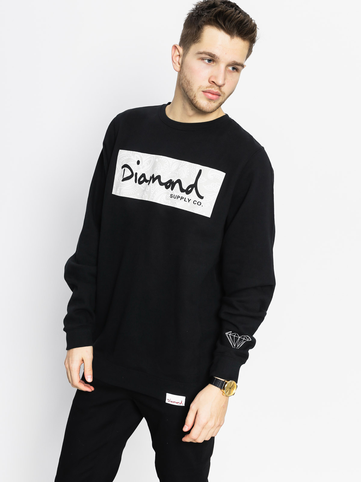 Bluza Diamond Supply Co. Radiant Box Logo (black)