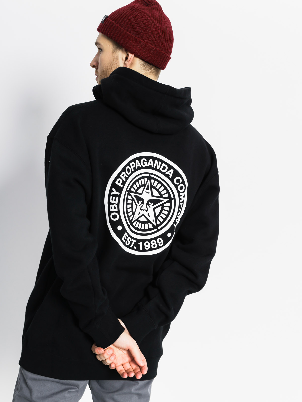 Bluza z kapturem OBEY Obey Propaganda Company HD (black)