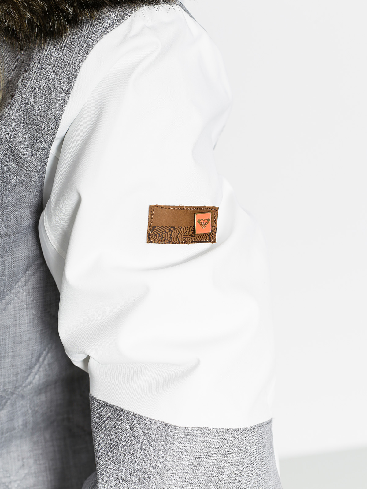 Damska Kurtka snowboardowa Roxy Atmosphere (white/light grey/black)