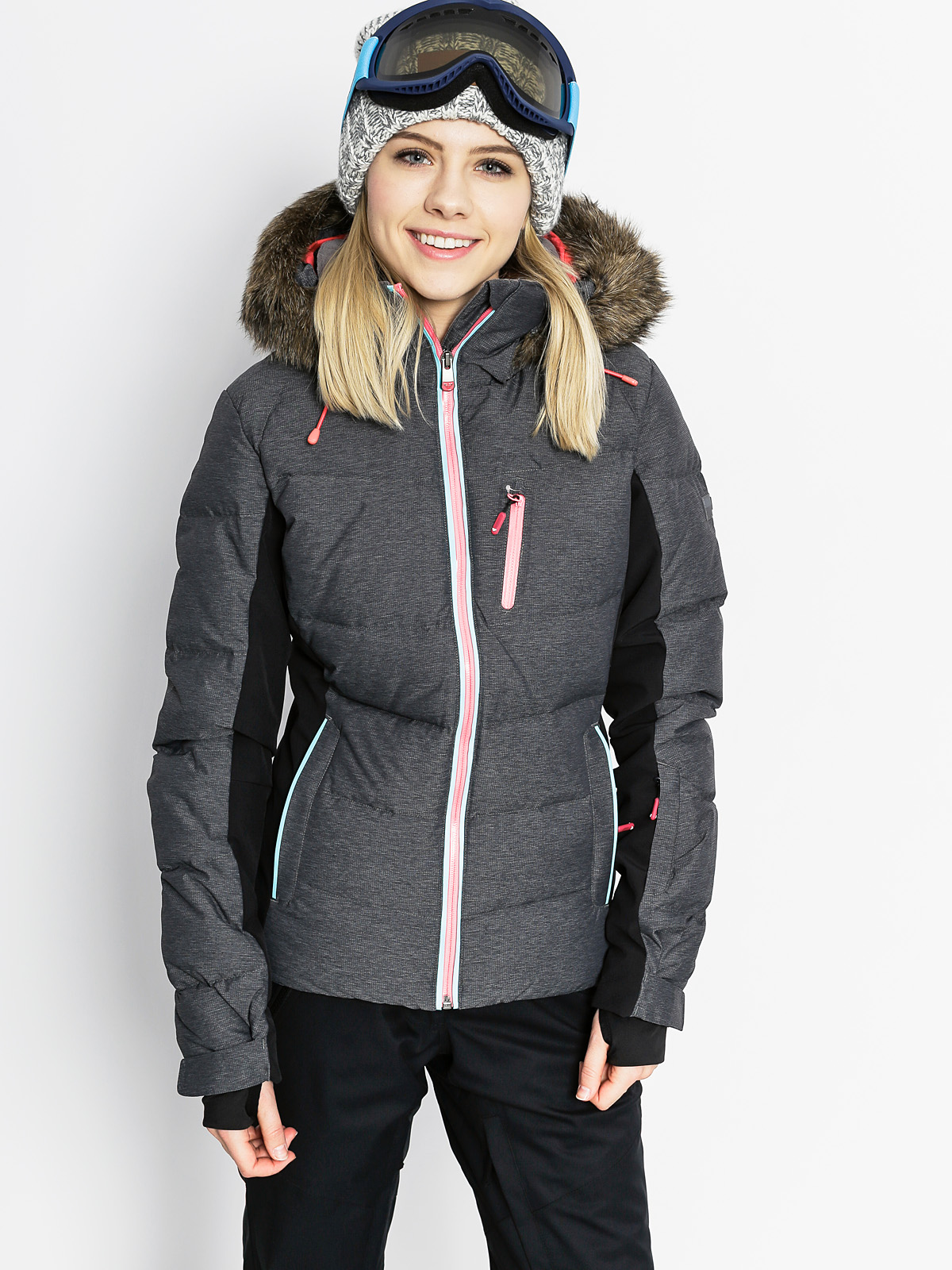 Damska Kurtka snowboardowa Roxy Snow Storm (charcoal/black)