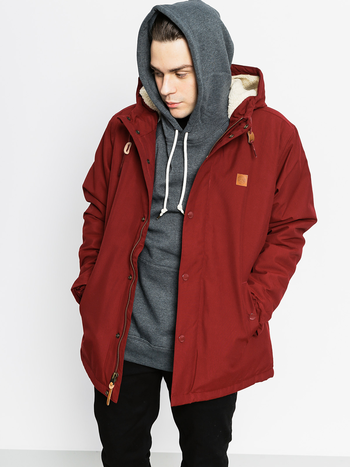 Kurtka OBEY Hillman (burgundy)