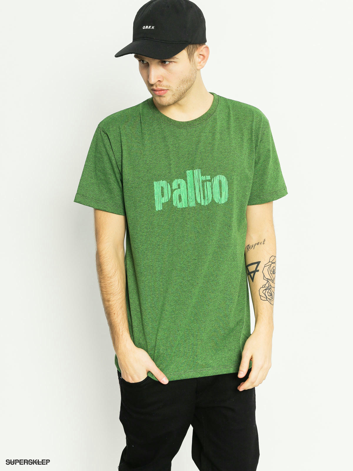 T-shirt Palto Wood Logo green 