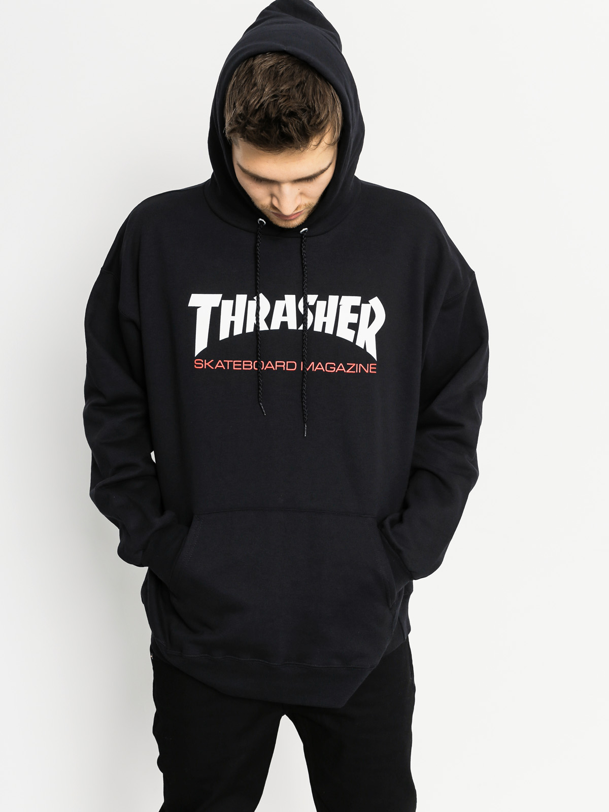 Bluza z kapturem Thrasher Two Tone Skatemag HD (black)