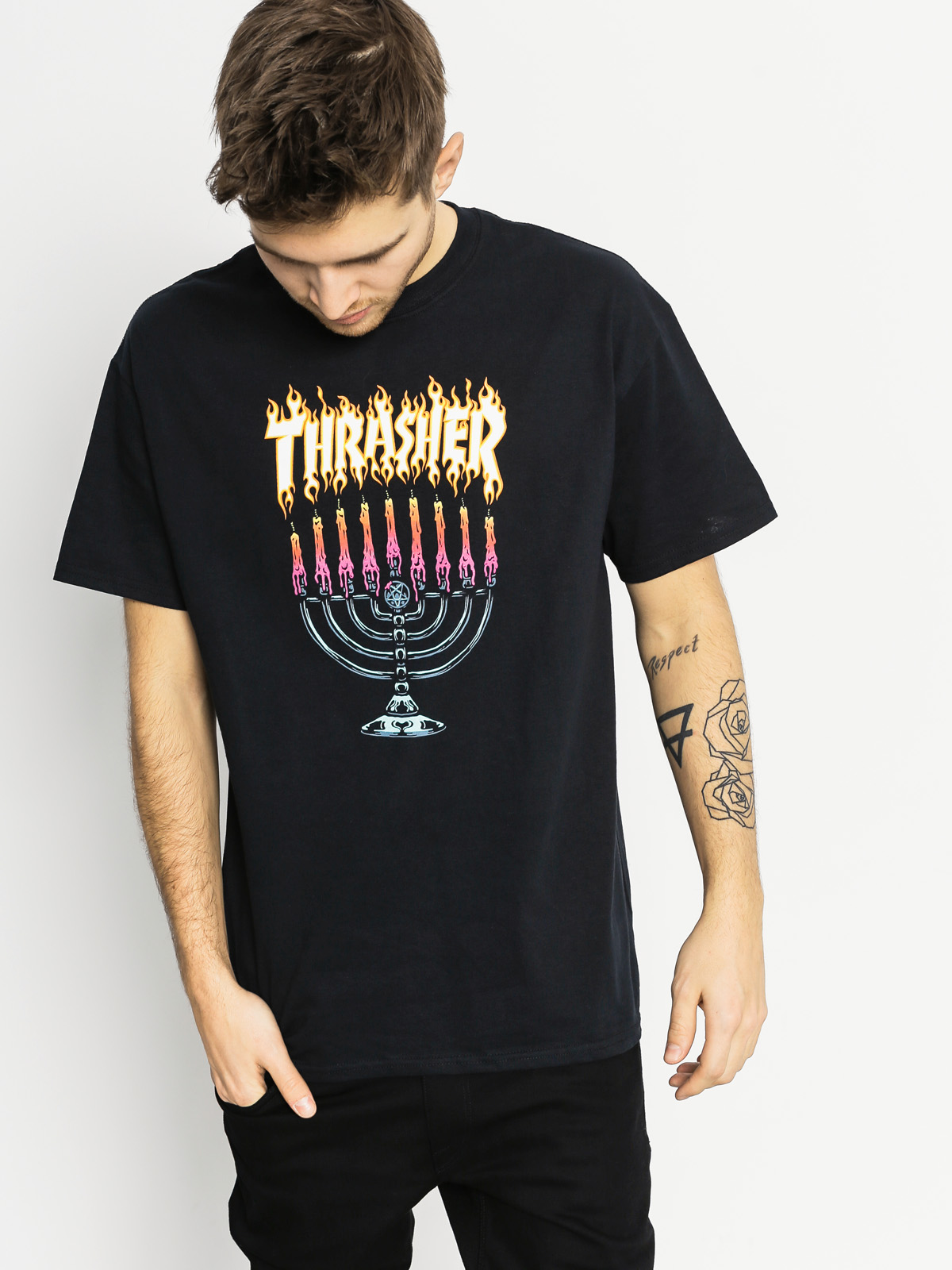 T-shirt Thrasher Menorah (black)
