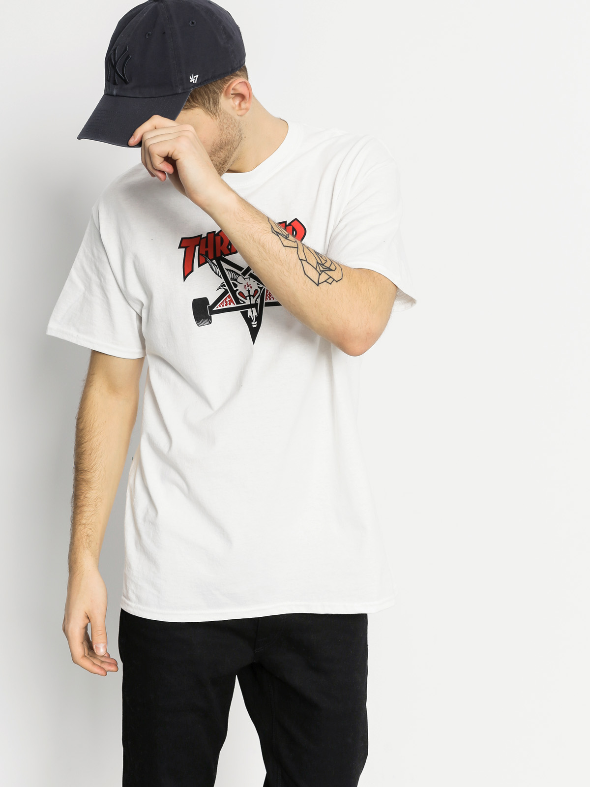 T-shirt Thrasher Two Tone Skategoat (white)