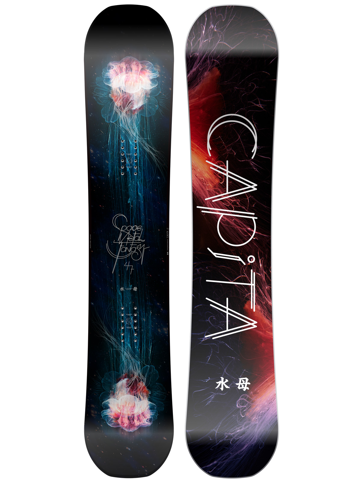 Damska Deska snowboardowa Capita Space Metal Fantasy 147 (black orange purple/black multi)