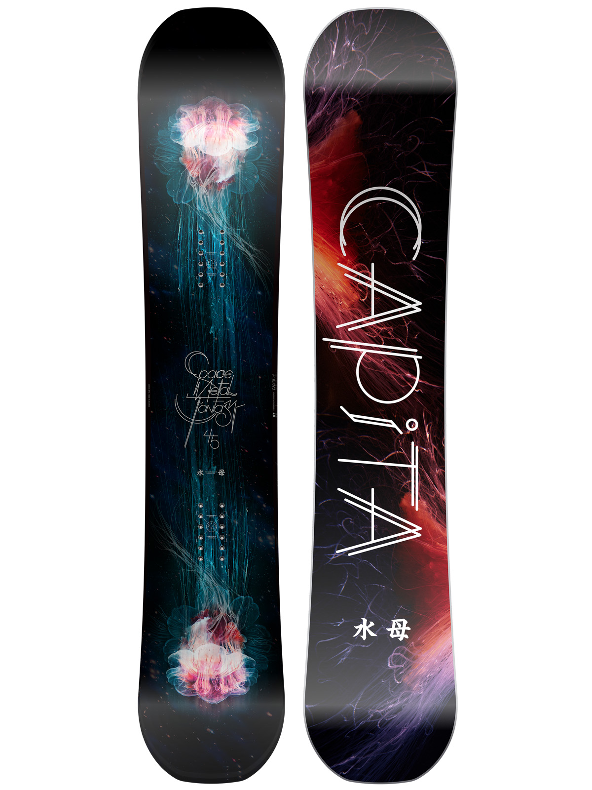 Damska Deska snowboardowa Capita Space Metal Fantasy 145 (black orange purple/black multi)