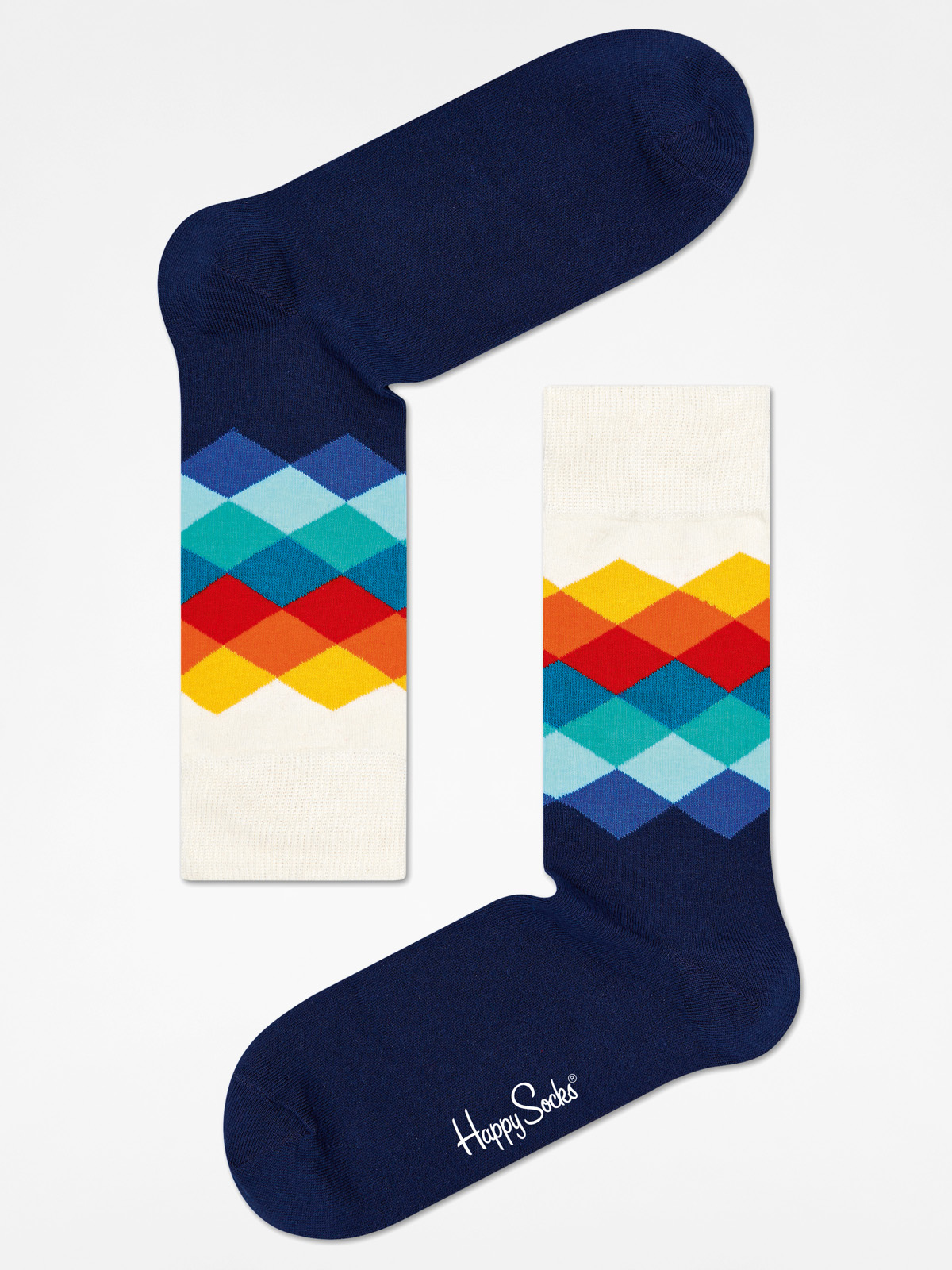 Skarpetki Happy Socks Faded Diamond (navy/white/multi)