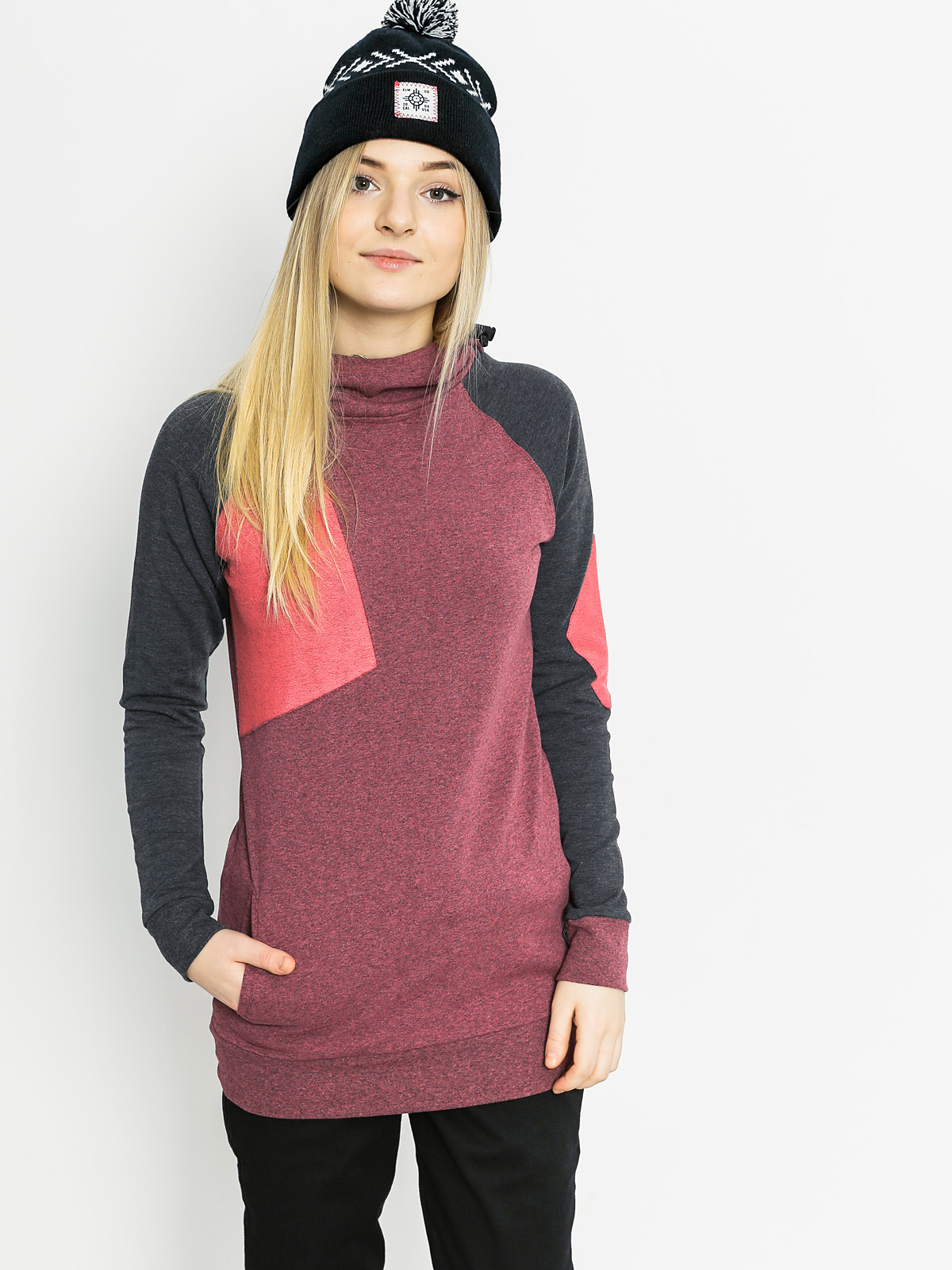 Bluza z kapturem Majesty Flipside HD Wmn (dirty pink/graphite)