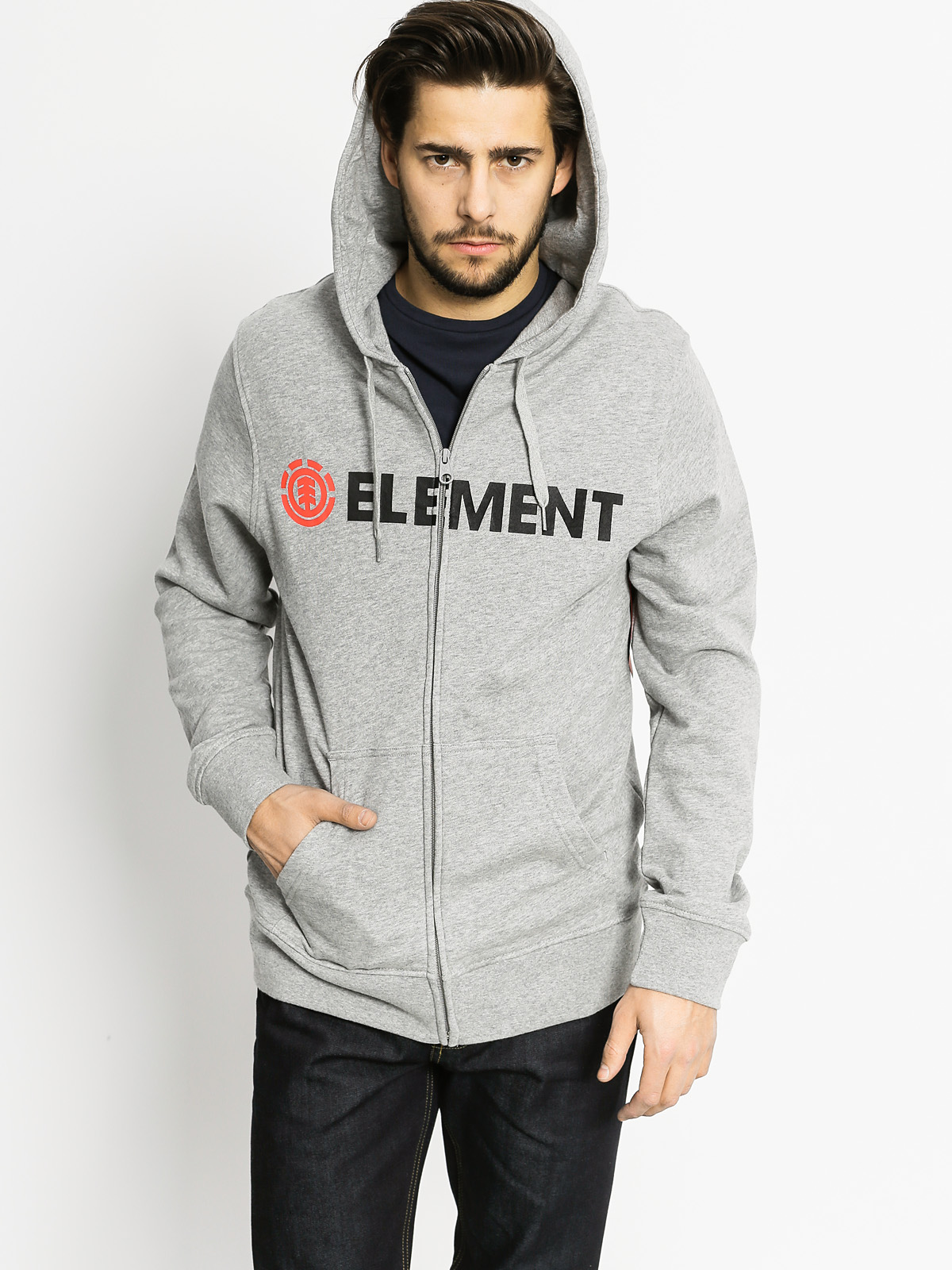 Bluza z kapturem Element Horizontal ZHD (grey heather)