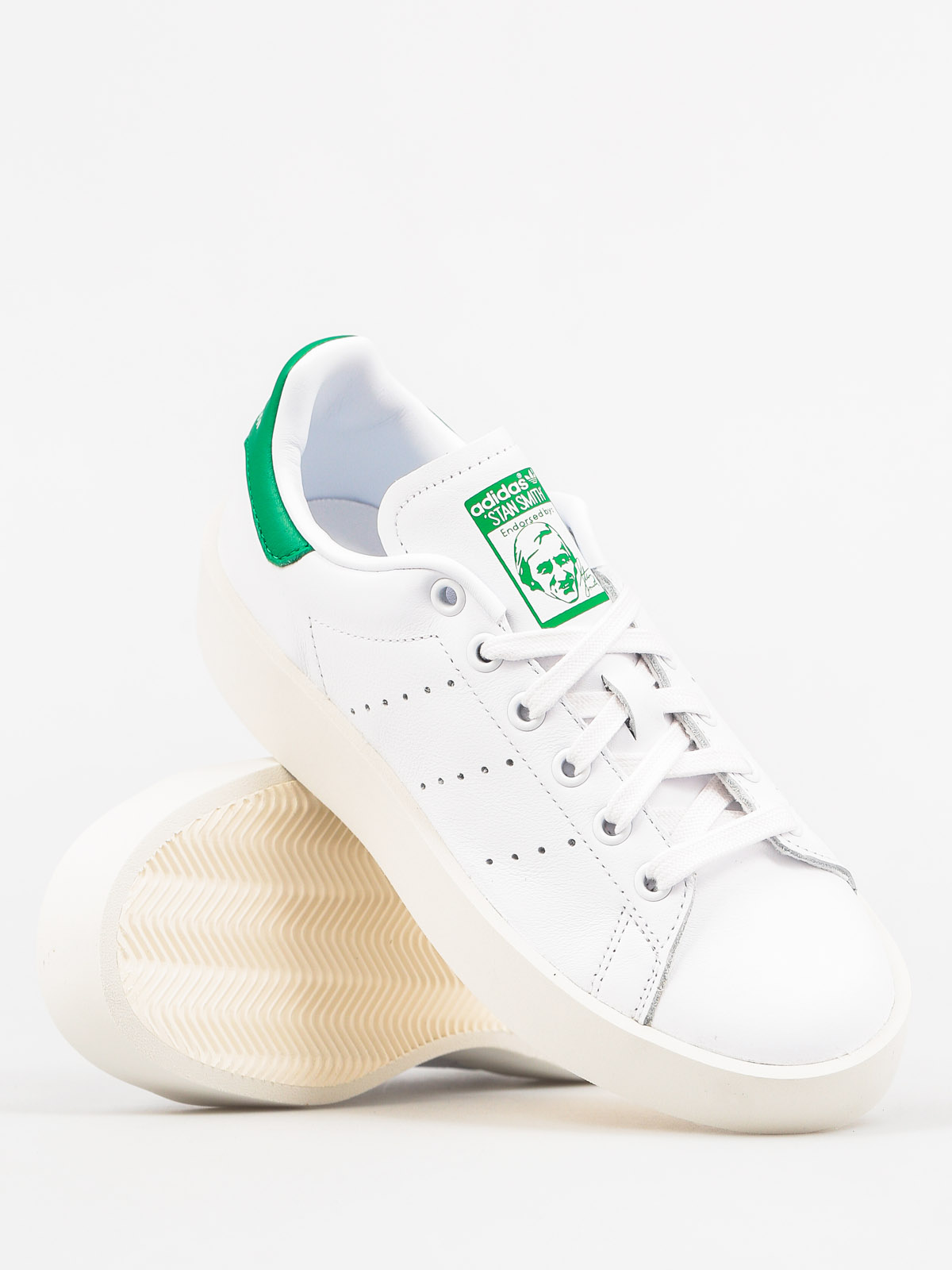 Buty adidas Stan Smith Bold W Wmn (ftwwht/ftwwht/green)